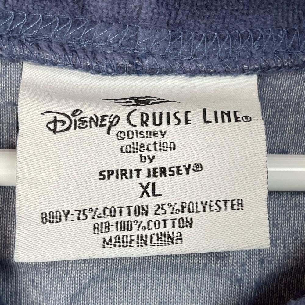 Disney Cruise Line Navy & Silver Velour Hoodie Spirit Jersey - Picture 3 of 5